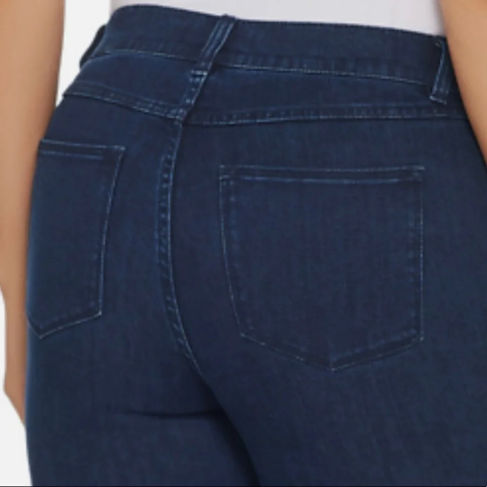 Lisa Rinna Angled Hem Jeans - Dark Wash - Sz 10 - Picture 4 of 6